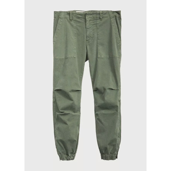 Nili Lotan 0 French Military Cargo Pants Stretch Cotton Cropped Army Green - Picture 10 of 10